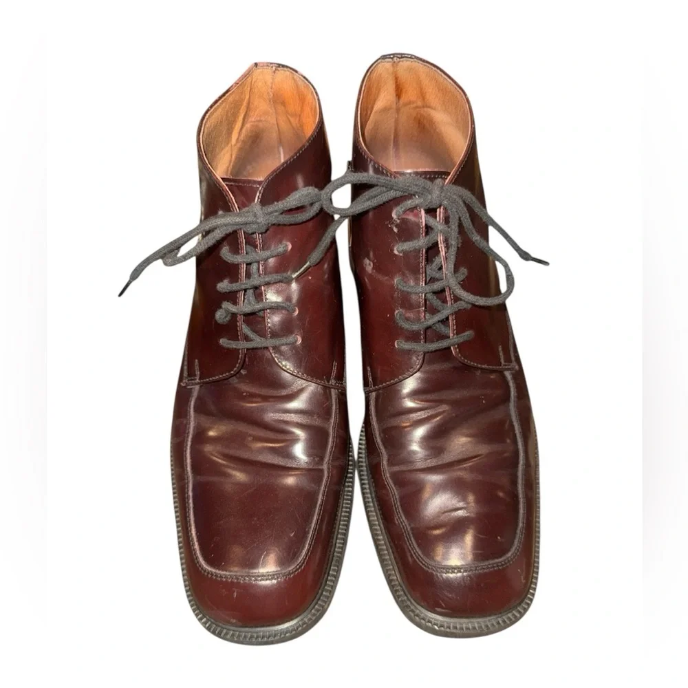 Banana Republic Men's Leather Chukka Boot in‎ Burgundy/Brown Size 11D